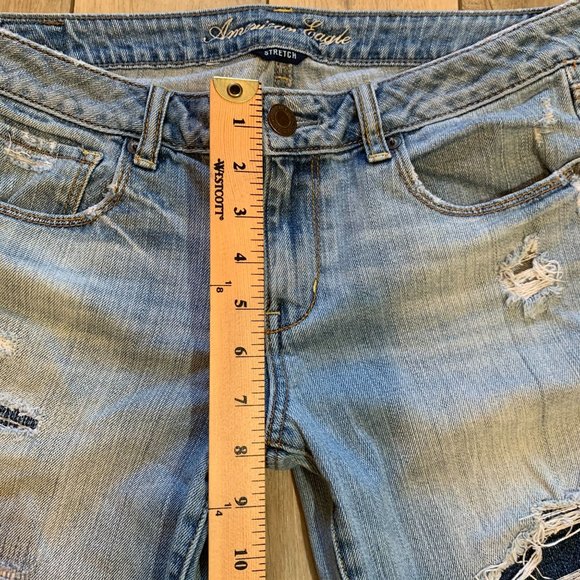 American Eagle Low Rise Skinny Kick Jeans Stretch Womens Size 8 Circa 2012 - Picture 4 of 7